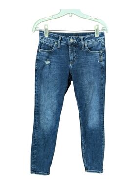 Silver Jeans Co. Denim Jeans Sz 27  Suki Skinny Crop Distressed W-565